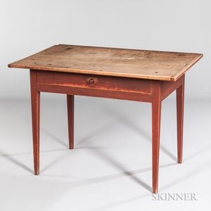 Red-painted Maple Tavern Table