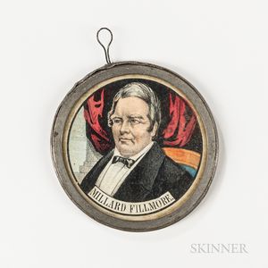 Zachary Taylor and Millard Fillmore Pewter-rim Medallion