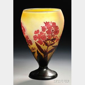 Galle Cameo Decorated Vase
