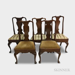 Five Queen Anne Mahogany Side Chairs