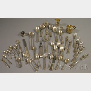 Group of Assorted Silver Flatware and Small Tablewares