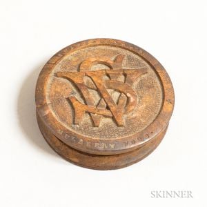 "Shakespeare's Mulberry Wood" Carved and Turned Snuff Box