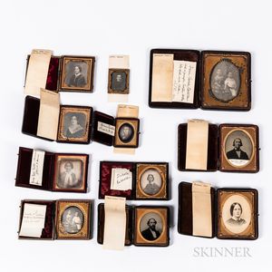 Eleven Identified Photographs of Stone, Batchelder, Foster, Giles, Carlisle and Andrew Family Members, Mid-19th Century.