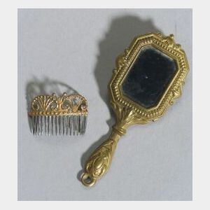 Doll&#39;s Decorative Hair Comb and Mirror