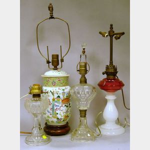 Four Assorted Table Lamps