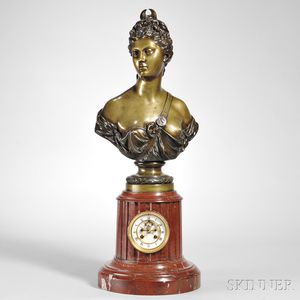Marble and Bronze Diana Clock