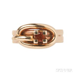 18kt Gold Buckle Ring