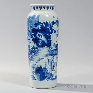 Blue and White Sleeve Vase