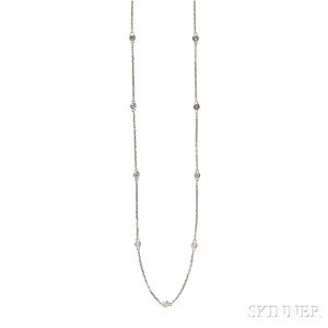 14kt White Gold and Diamond Necklace