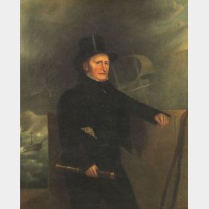 American School, 19th Century Portrait of a Sea Captain.
