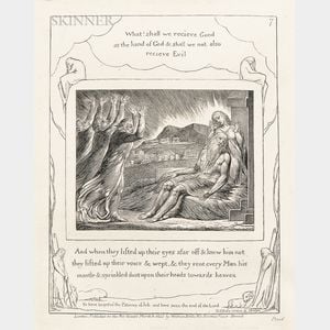 William Blake (British, 1757-1827) What! Shall we recieve [sic ] Good at the hand of God...