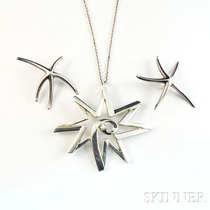 Small Group of Tiffany & Co. Sterling Silver Star Jewelry