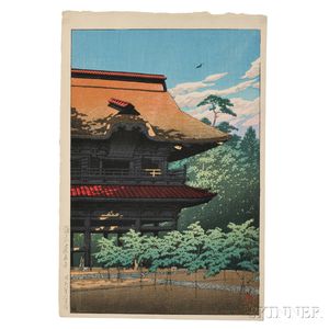 Kawase Hasui (1883-1957),Kenchoji Temple in Kamakura
