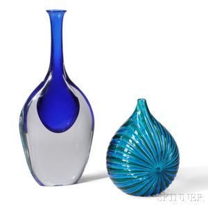 VeArt Scorze Vase and a Cenedese Vase