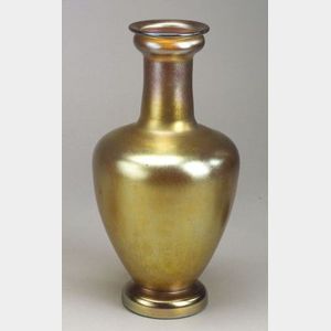 Large Tiffany Gold Favrile Vase