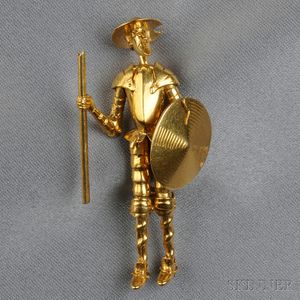 18kt Gold Figural Brooch