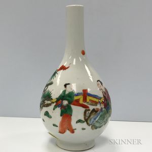 Famille Verte Porcelain Bottle Vase