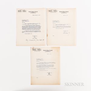Three John F. Kennedy (1917-1963) Typed Letters Signed to Richard S. Kelley and Related Correspondence Regarding Efforts to Secure a Mi