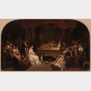 Daniel Maclise, R.A. (British, 1806-1870) The Play Scene, Hamlet, Act III, Scene II