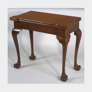 Chippendale Mahogany Carved Gaming Table