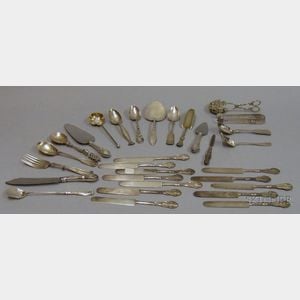Approximately Thirty Pieces of Assorted Sterling Silver and Silver Plated Flatware