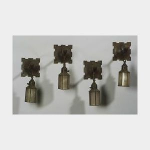 Four Arts & Crafts Wall Sconces