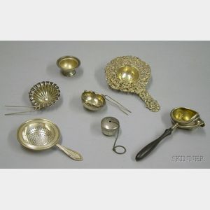 Six Small Silver Teaware Items