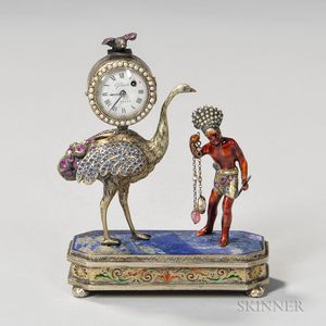 Viennese Silver-gilt Clock