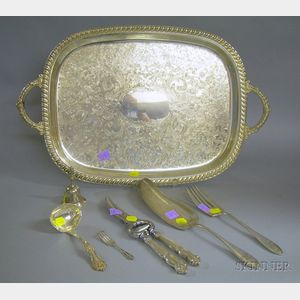 Seven Pieces of Assorted Sterling Silver and Silver Plated Tableware