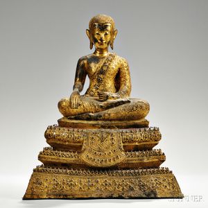 Gilt-lacquered Bronze Buddha Statue