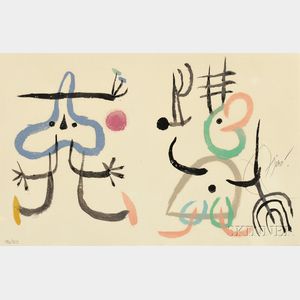 Joan Miró (Spanish, 1893-1983) Plate from L'ENFANCE D'UBU