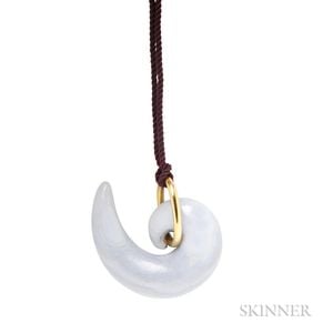 Tiffany & Co. 18kt Gold and Lavender Chalcedony Pendant