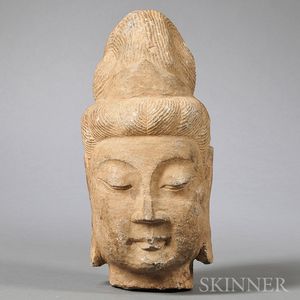 Stone Bodhisattva Head
