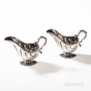 Pair of Victorian Sterling Silver Sauceboats