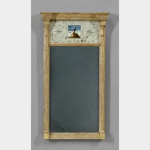 Federal Gilt-gesso and Eglomise Mirror