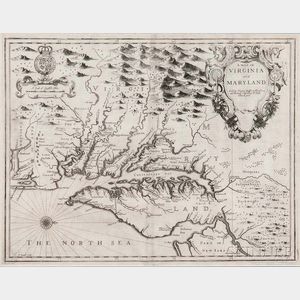 Virginia & Maryland. John Speed & Francis Lamb (fl. 1667-1701) A Map of Virginia and Maryland.