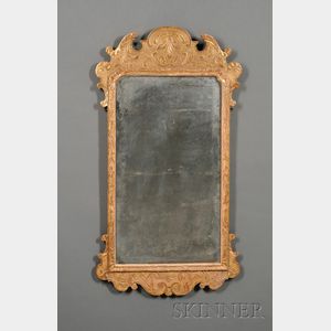 George II Carved Giltwood and Gesso Mirror