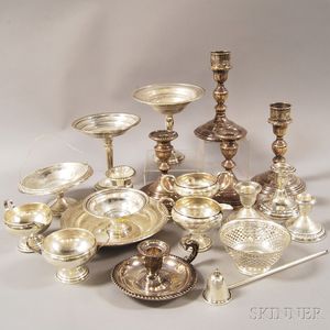 Large Group of Mostly Weighted Sterling Silver Tableware