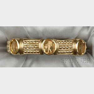 18kt Gold and Glass Intaglio Bracelet, Judith Ripka