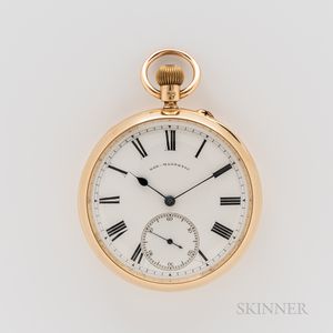 Bahne Bonniksen 18kt Gold "Non-Magnetic" No. 62873 Pocket Chronometer with 52 1/2-minute Karrusel Regulator