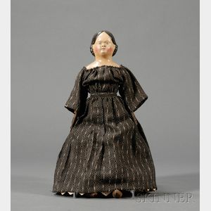 Painted Composition Shoulder Head Doll