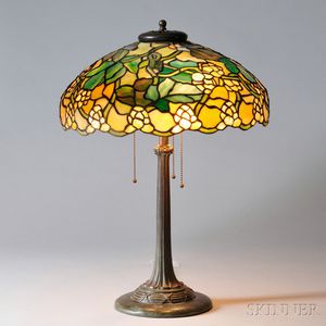 Mosaic Glass "Roman" Table Lamp Attributed to Duffner & Kimberly