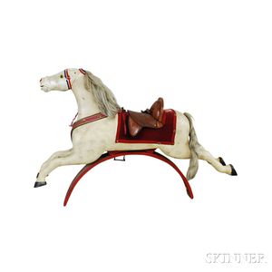 Carved and Painted Wood Hobby Horse