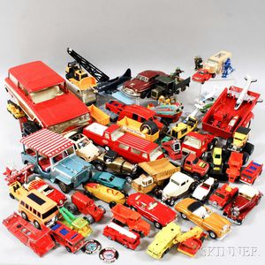 Group of Vintage Toy Vehicles