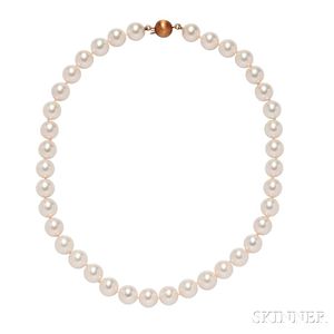 18kt Gold and Cultured Pearl Necklace