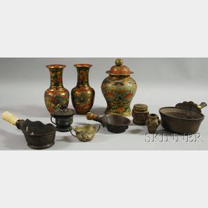Small Group of Assorted Asian Metalwork Items