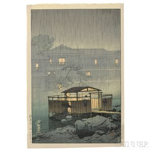 Kawase Hasui (1883-1957),Rain at Shuzenji Hotsprings