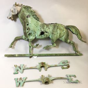 Molded Sheet Copper Horse Weathervane