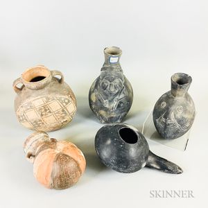 Five Pre-Columbian Pottery Vessels