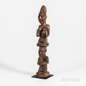 Yoruba Double Figure Statue